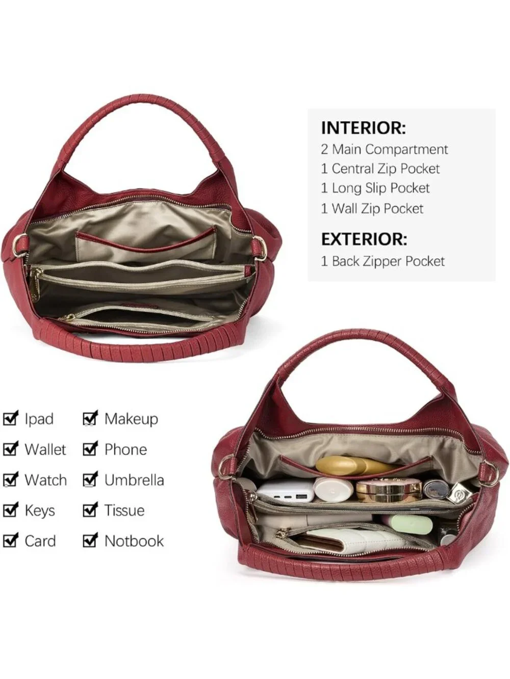 Genuine Leather Satchel Handbag for Women | Roomy, Adjustable Crossbody Strap